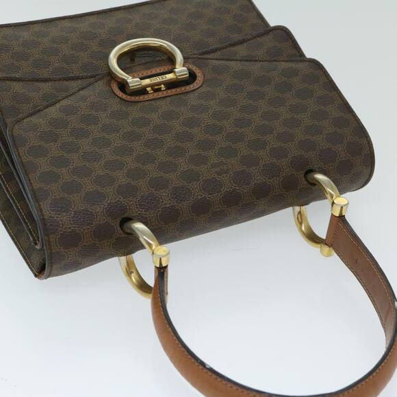 CELINE Macadam Canvas Hand Bag Pvc Brown - Picture 6 of 16